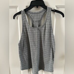 lululemon athletica Gray Striped Tank Top